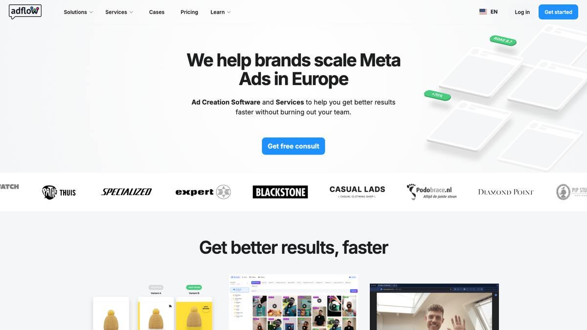 Adflow homepage