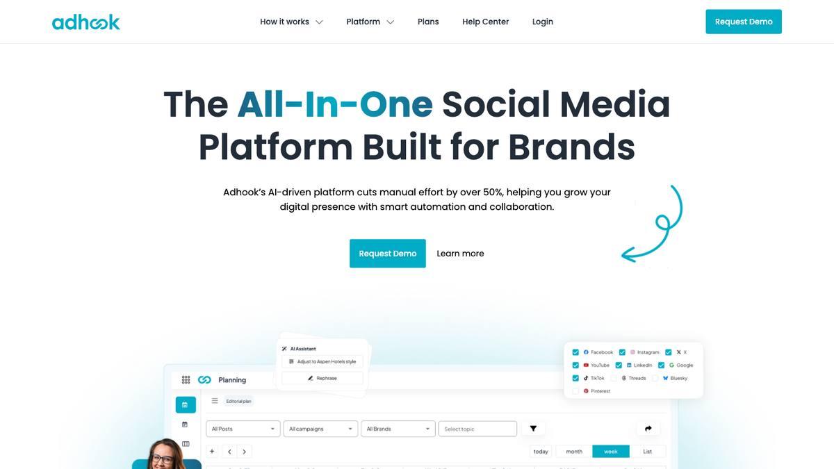 Adhook homepage